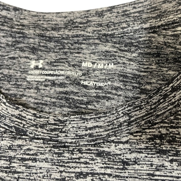 Women's Under Armour Tech Twist Tee Short Sleeve Crew Neck Medium Gray Black - Picture 2 of 13